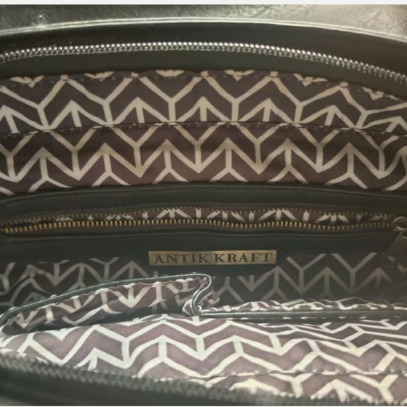 Antik Kraft black stud biker fringe cross body medium Great shape. Medium - Picture 3 of 3